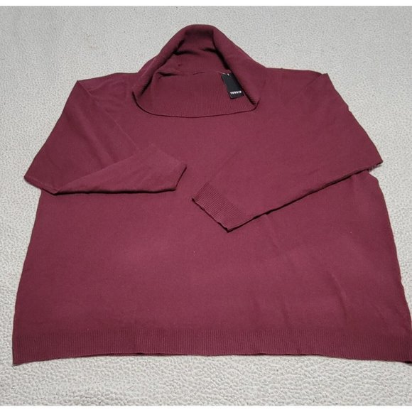 Torrid Womens Red Long Sleeve Cowl Neck Sweater Ultra Soft Tunic Size‎ 5X NWT - Picture 5 of 12
